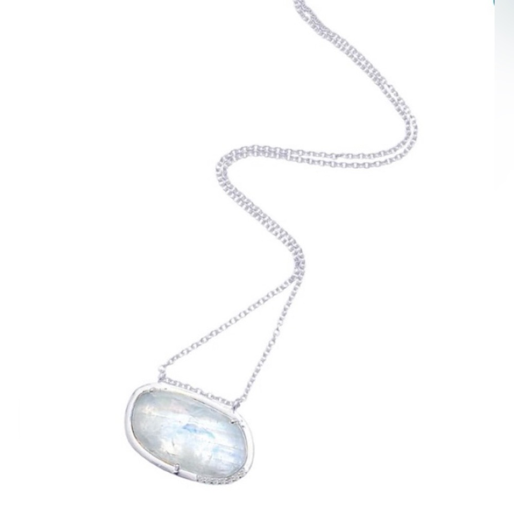 Adornia Moonstone & White Topaz Pendant - Picture 11 of 11